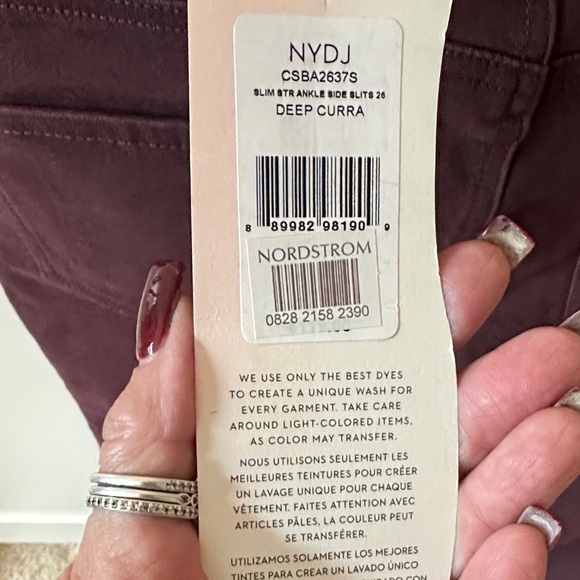 NYDJ Curves 360 Burgundy Jeans - Picture 6 of 6